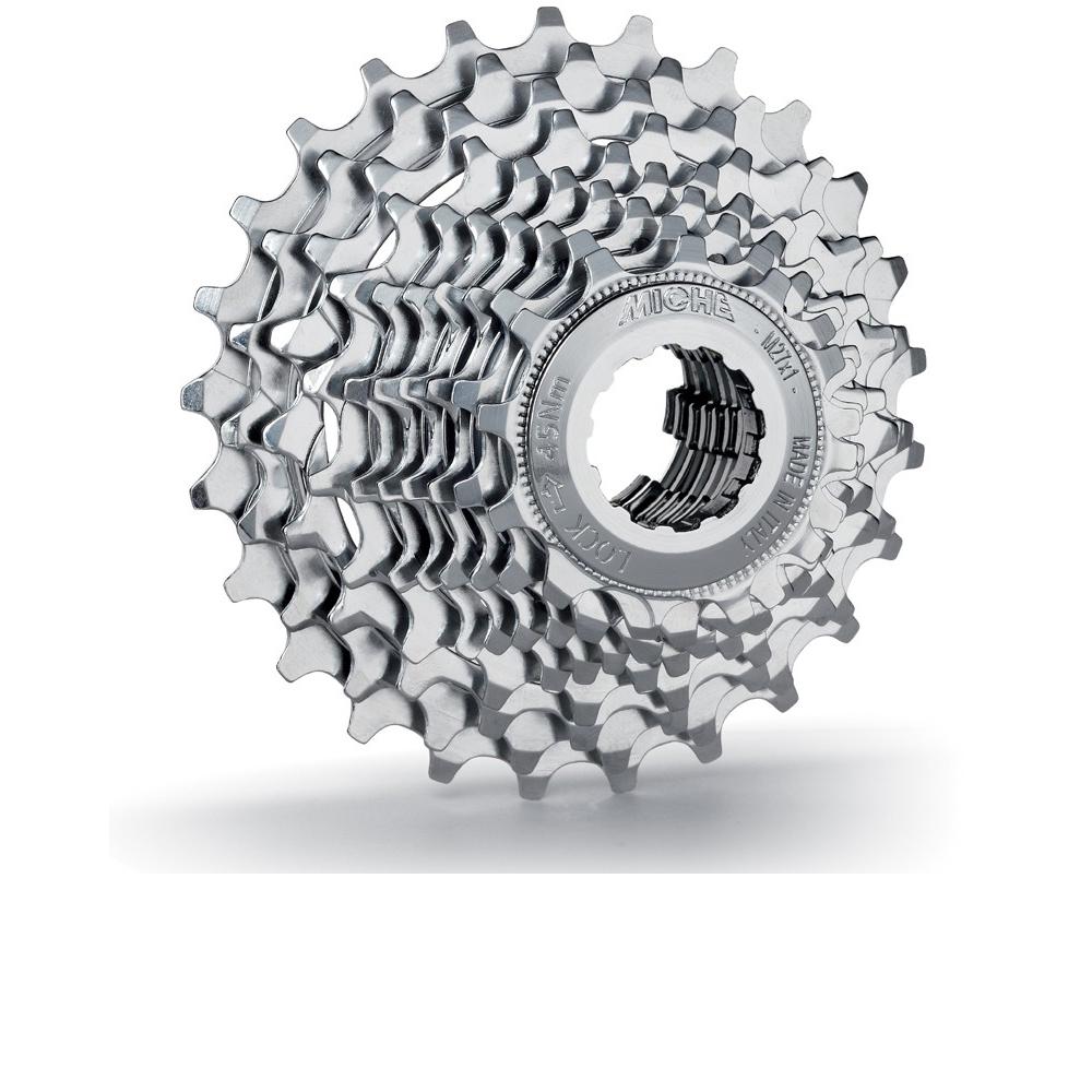 Fahrradkassette Miche Primato 10-fach Campagnolo 16-25 Zähne, silber, Made in Italy.