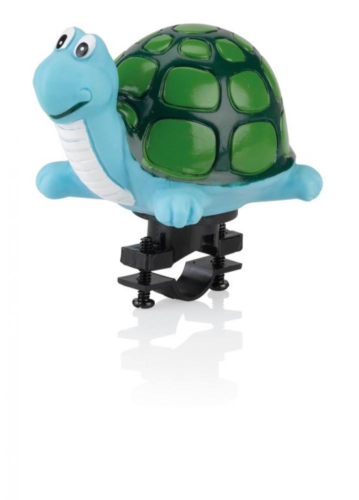 XLC Kinderhorn Schildkröte, lustige blaue und grüne Fahrradhupe für Kinder.