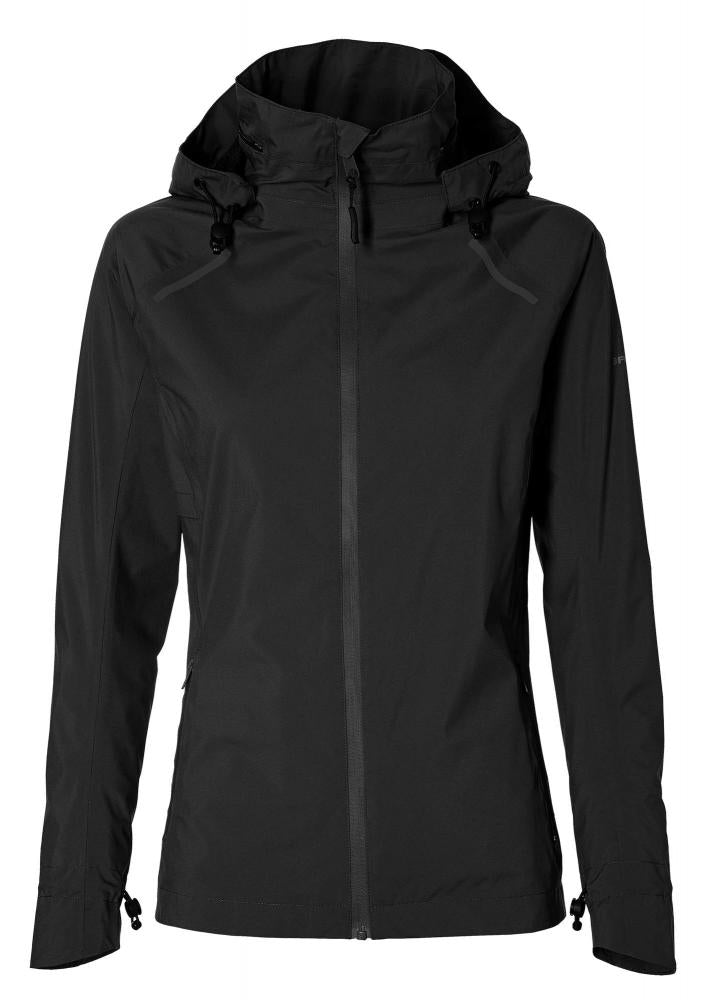 Basil Skane Damen Regenjacke schwarz XS, wasserdicht, atmungsaktiv, tailliert, reflektierend, helmtauglich.