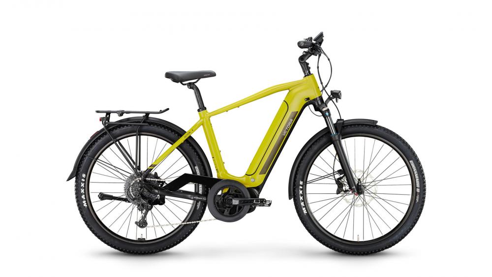 VICTORIA Elektro-SUV "AVYON 4" (#1), Diamant, 27,5", safari sand matt, 1x9-Gang SHIMANO "Cues", 53cm