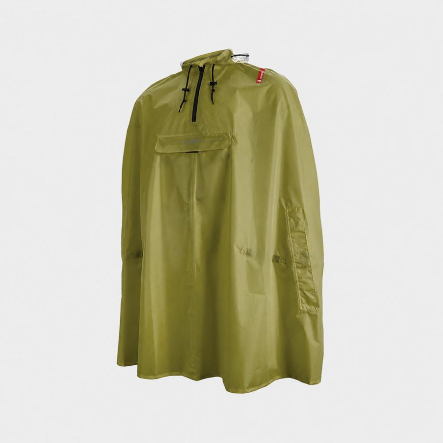 CHIBA Regenponcho - XL/XXL, olive, 100 % wasserdicht, atmungsaktiv, reflektierend