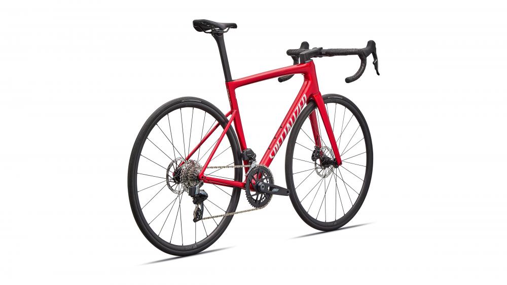 Specialized Tarmac SL8 Comp AXS Rennrad - Größe 58, Red Tint Silver Dust, FACT 10r Carbon, SRAM Rival AXS, DT Swiss R470