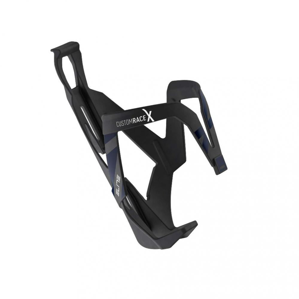 ELITE Custom Race X Flaschenhalter Schwarz/Blau Soft Touch - ultraleicht & vibrationsfrei