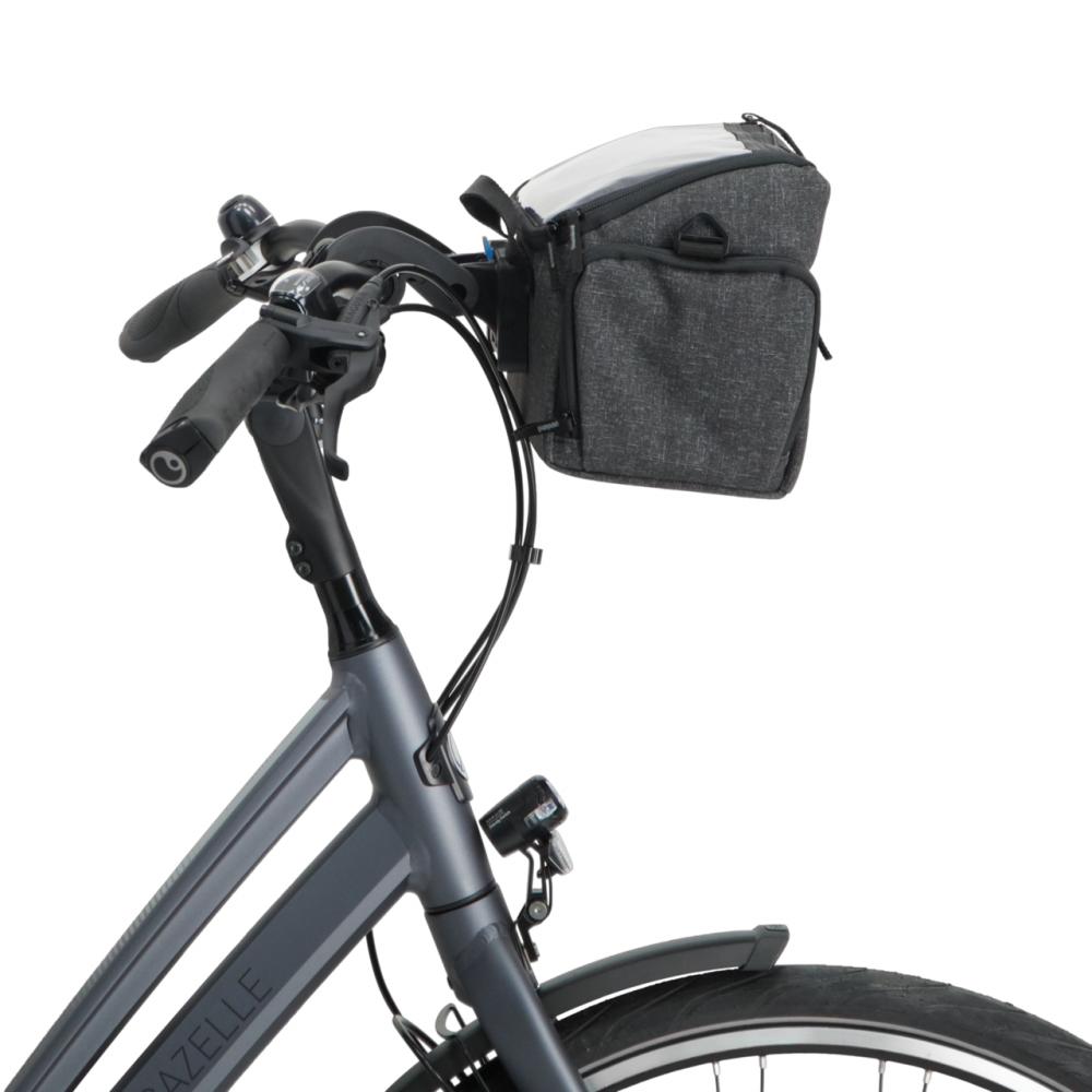 BBB Cycling Lenkertasche FrontPack 26x16x18cm 5,5L grau - praktische Fahrrad-Lenkerbox