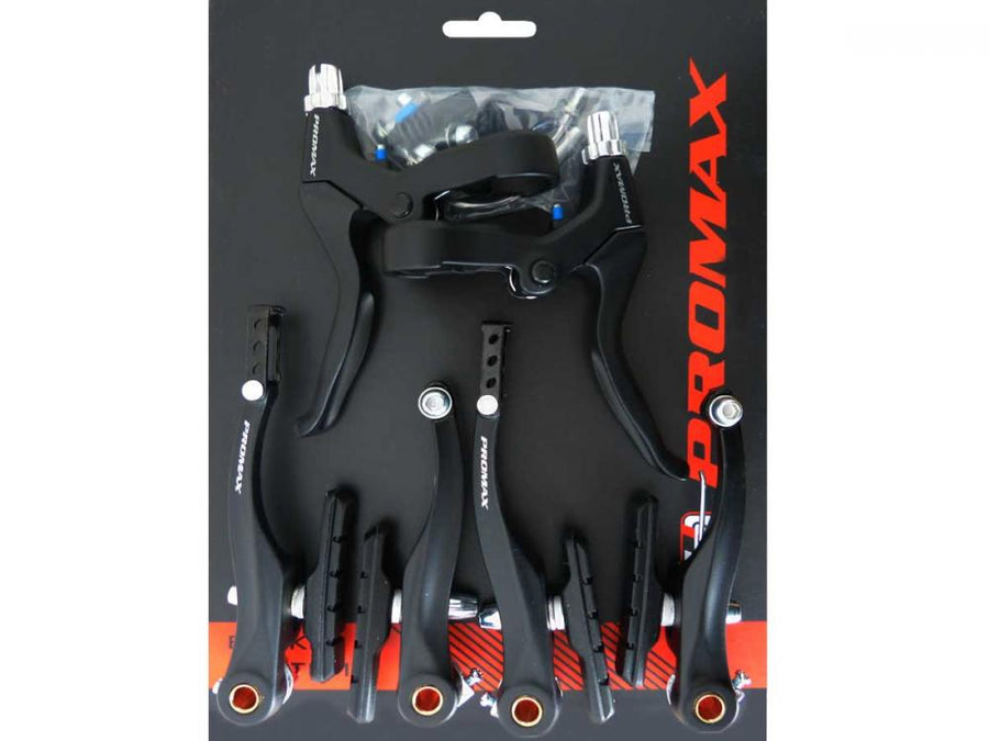 PROMAX V-Brake Bremsenset 110 mm mit Bremshebeln Schwarz