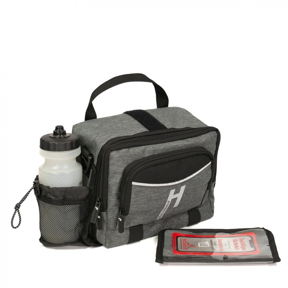 Haberland Lenkertasche 6l Bottle grau - praktische Fahrrad-Lenkerbag mit KLICKfix