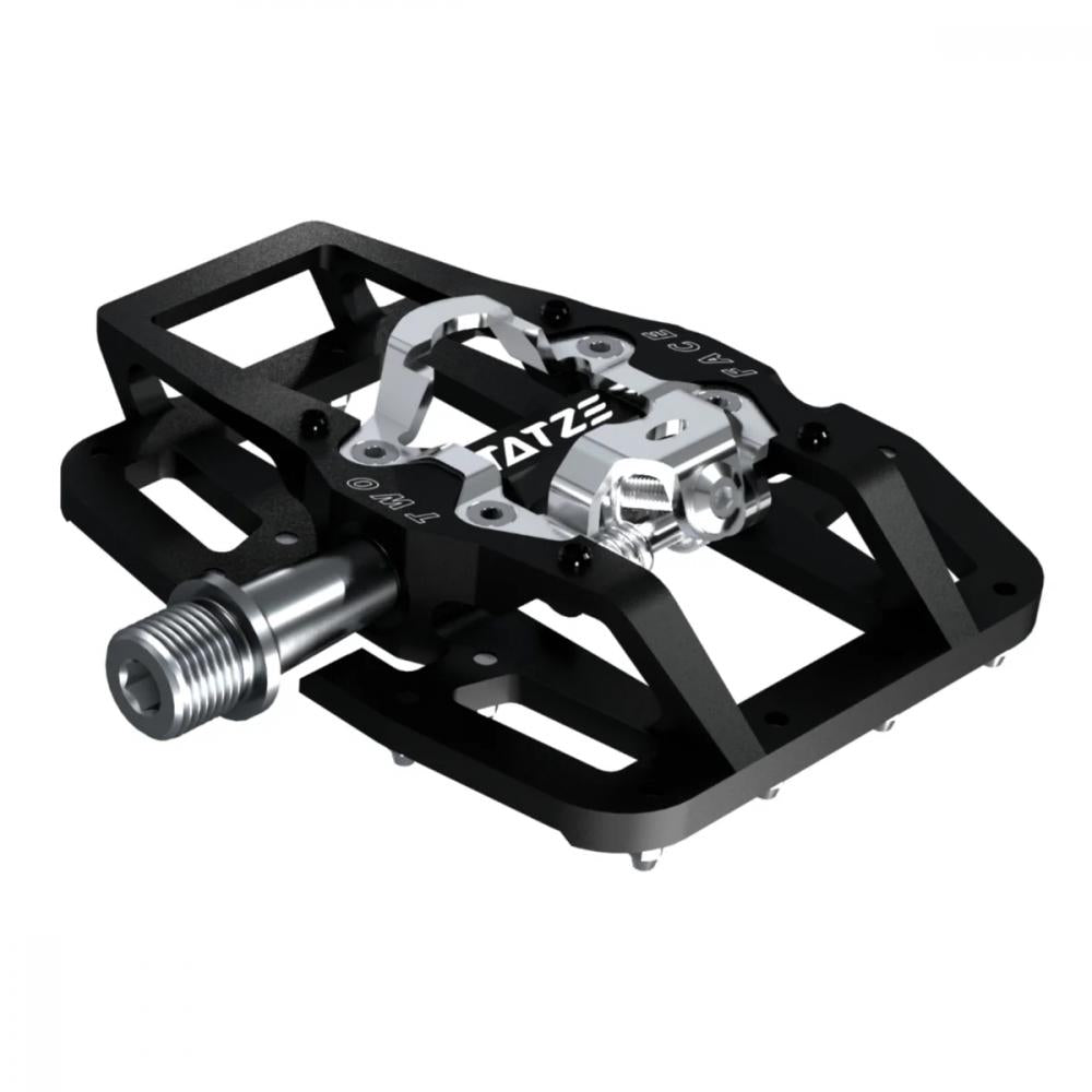 Tatze Two-Face MTB Hybrid Pedale  Robuste Kombipedale mit 14 austauschbaren Pins, Cr-Mo-Achse, CNC-gefrästem Aluminiumkörper, ideal für MTB und Trail-Einsätze