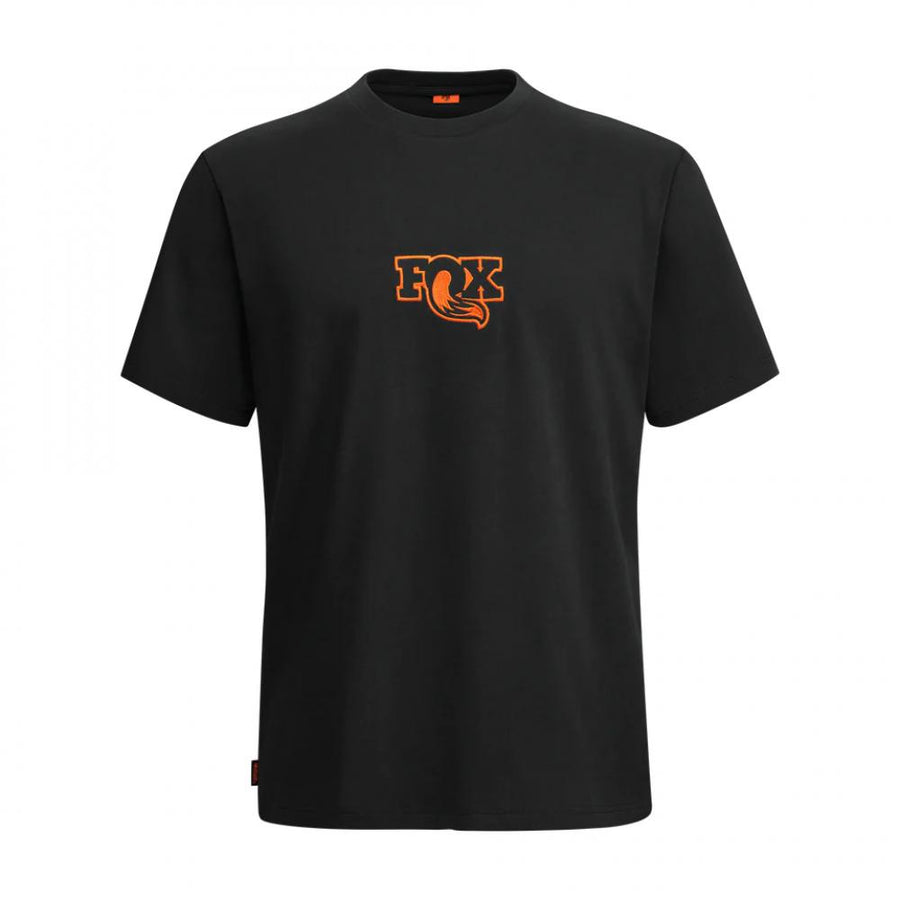 FOX Logo T-Shirt Schwarz XL - Baumwollshirt mit Sticklogo