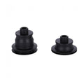 DT Swiss Umrüstkit Achse 15 mm, moderne Ausführung. Zwei schwarze Adapter für einfache Naben-Umrüstung.