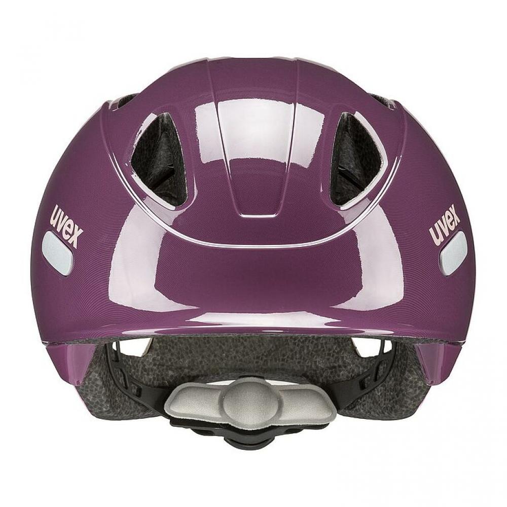 uvex oyo Kinder-Fahrradhelm plum - dust rose 45-50 Zentimeter - xTRA Shield, KID PROtect, IAS-System, monomatic, EN 1078, maximal belüftet