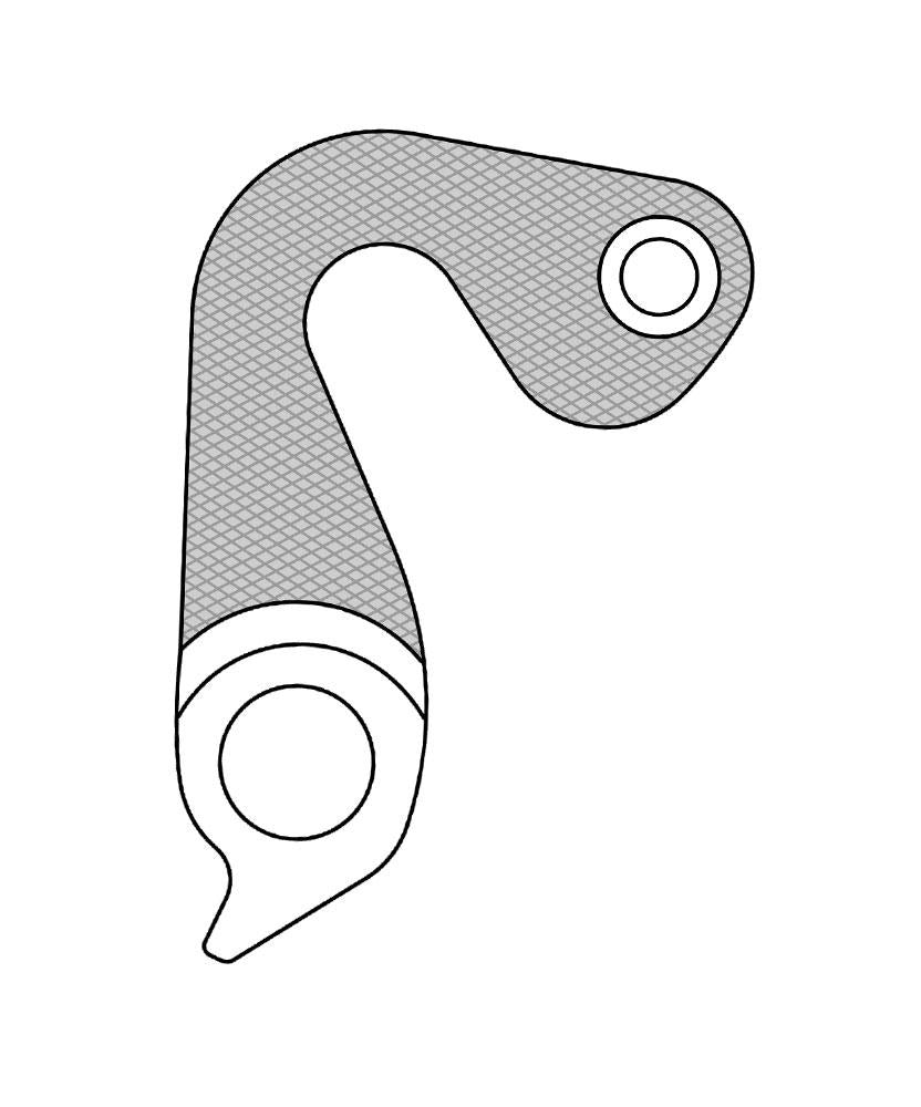 Marwi Schaltauge GH-294 inkl. Schrauben - Silber - für Specialized MTB - Aluminium