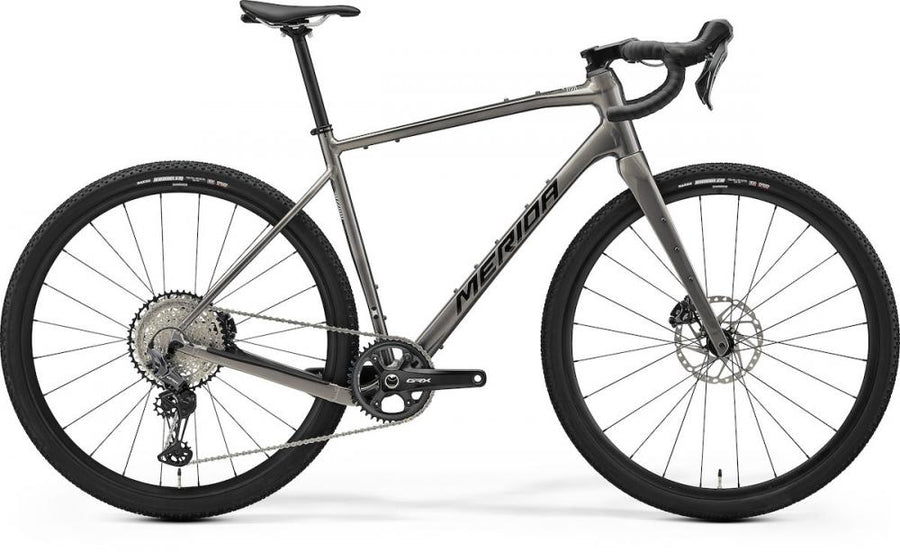 MERIDA SILEX 700 Gravelbike warm slate grey-black Größe XS grau Carbonrahmen Shimano GRX 12-fach 10,6 kg