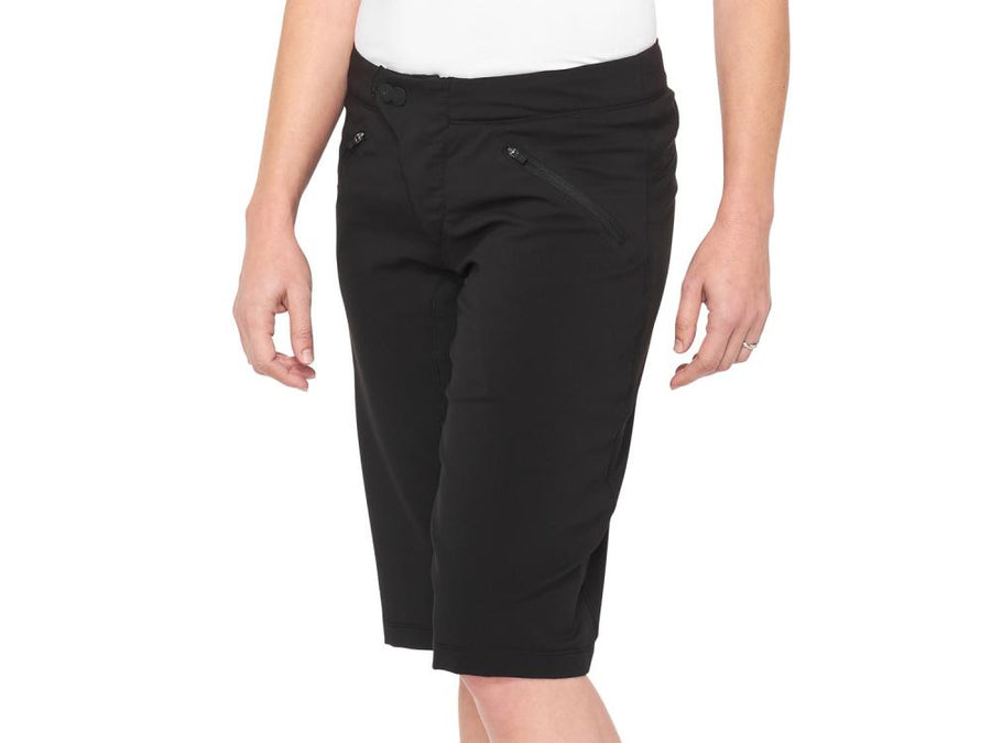 100% Ridecamp Women Short w/ Liner XL black - komfortable MTB-Short für lange Trail-Tage