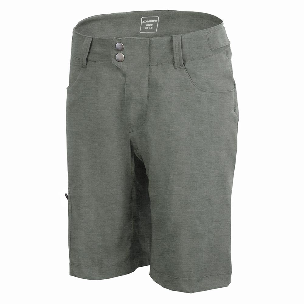 CHIBA Baggy Pants mit Innenhose Lady - Radhose L anthrazit/schwarz mit Sitzpolster