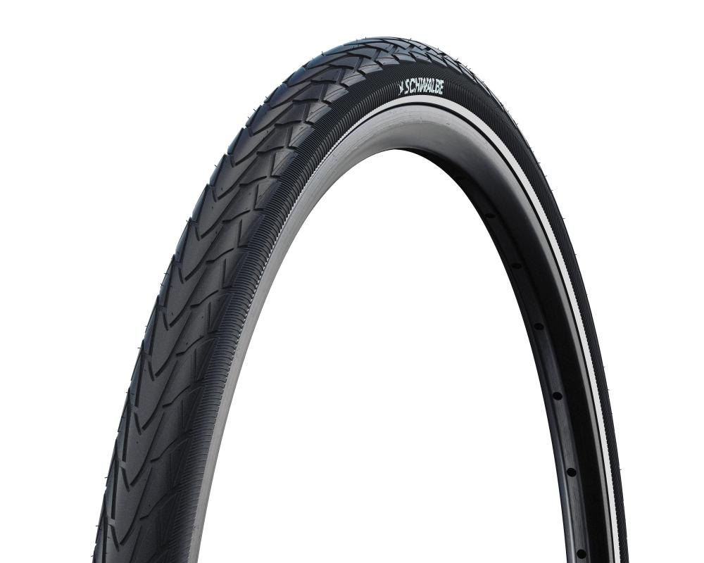 Schwalbe Marathon Racer Drahtreifen, leichter Tourenreifen schwarz/reflex mit Pannenschutz