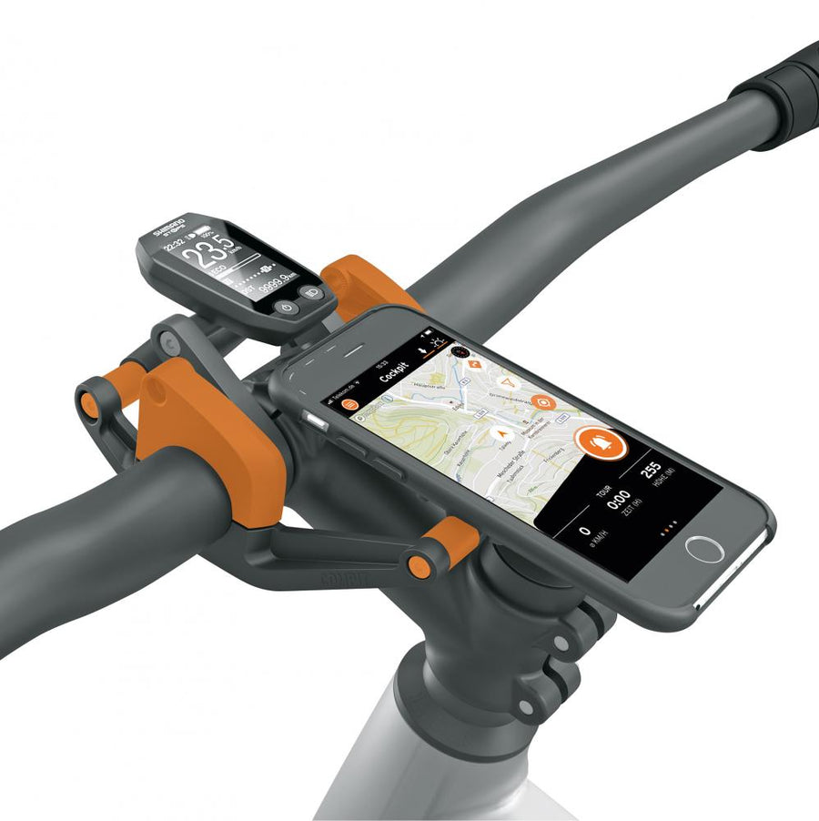 SKS COMPIT/E Spacer  Verbreiterungssystem für Smartphone-Halterungen, kompatibel mit Yamaha, Shimano, Bosch, für zentrale Platzierung am Lenker