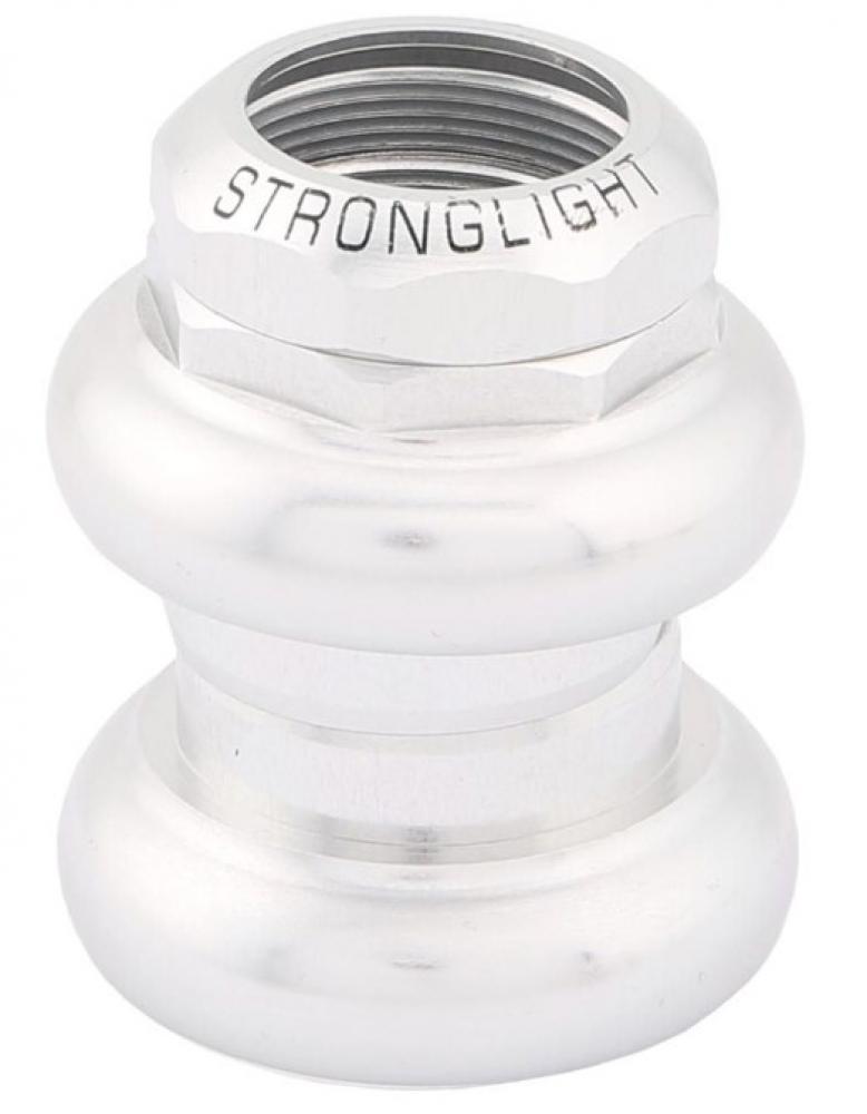 Silberner Stronglight A9 1 Zoll Gewindesteuersatz, kugelgelagert.