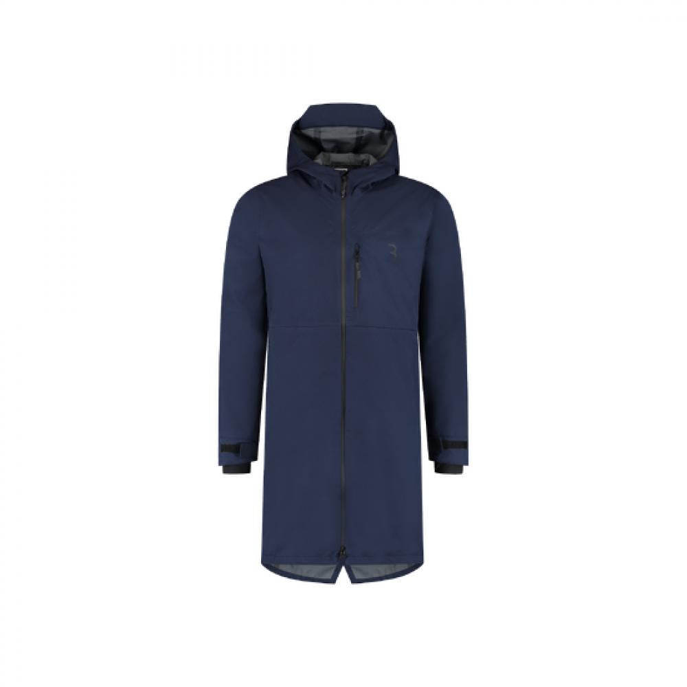 BBB Regenjacke Rainshield Parka XXXL dunkelblau, wasserdicht, atmungsaktiv, winddicht, lange Passform für maximalen Schutz beim Radfahren