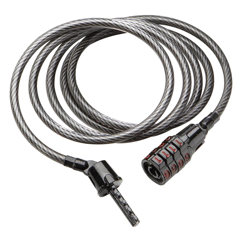 Kryptonite Keeper 512 Combo Cable Kabelschloss 5 Millimeter Spiralkabel 120 Zentimeter 4-stellige Zahlenkombination silber-schwarz