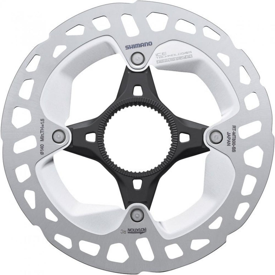SHIMANO Bremsscheibe RT-MT800 140 mm Center-Lock mit Verschlussring und Innenverzahnung