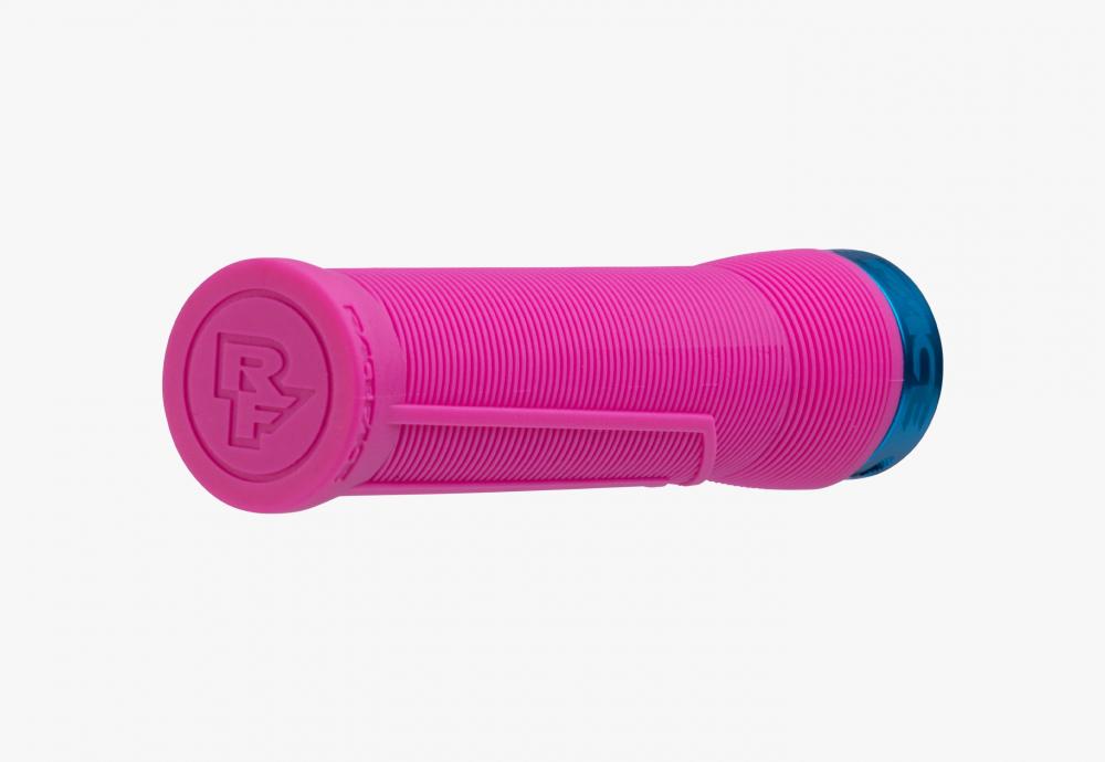 Race Face Chester Lock-On Griff 136/34mm magenta/turquoise - sicherer Halt in moderner Ausführung