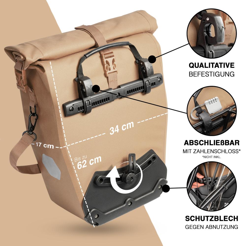 Valkental Gepäckträgertasche ValkOcean Sand