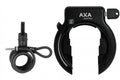 Schwarzes Axa Solid Plus Rahmenschloss und passendes Newton PL150 Spiralschloss für Fahrräder.