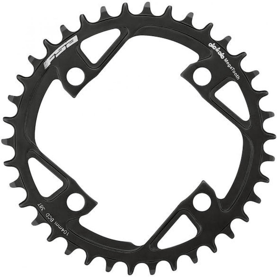 FSA Kettenblatt E-Bike Stahl 4-Arm Megatooth 44 T Schwarz - 104mm BCD, SRAM/Shimano kompatibel
