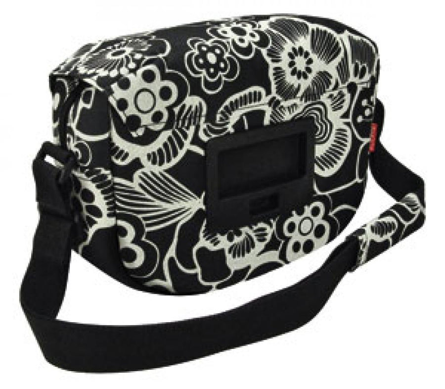 Fahrrad Lenkertasche RIXEN & KAUL Reisenthel Funbag in fleur schwarz mit KLICKfix Adapter.