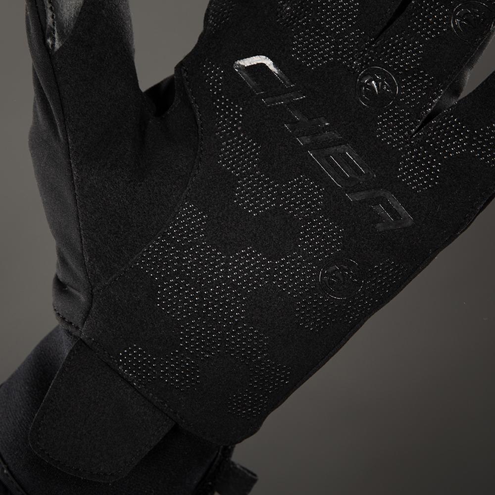 Chiba Classic Fahrradhandschuh Schwarz-Silber Gr. 3XL - atmungsaktiv, Gel-gepolstert, Klettverschluss, Frotteedaumen & Reflexelemente