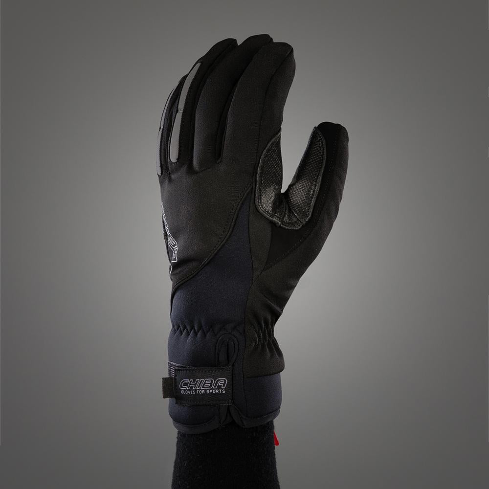 CHIBA Warm Winter - wasserdichte Winter-Radhandschuhe schwarz, Größe L