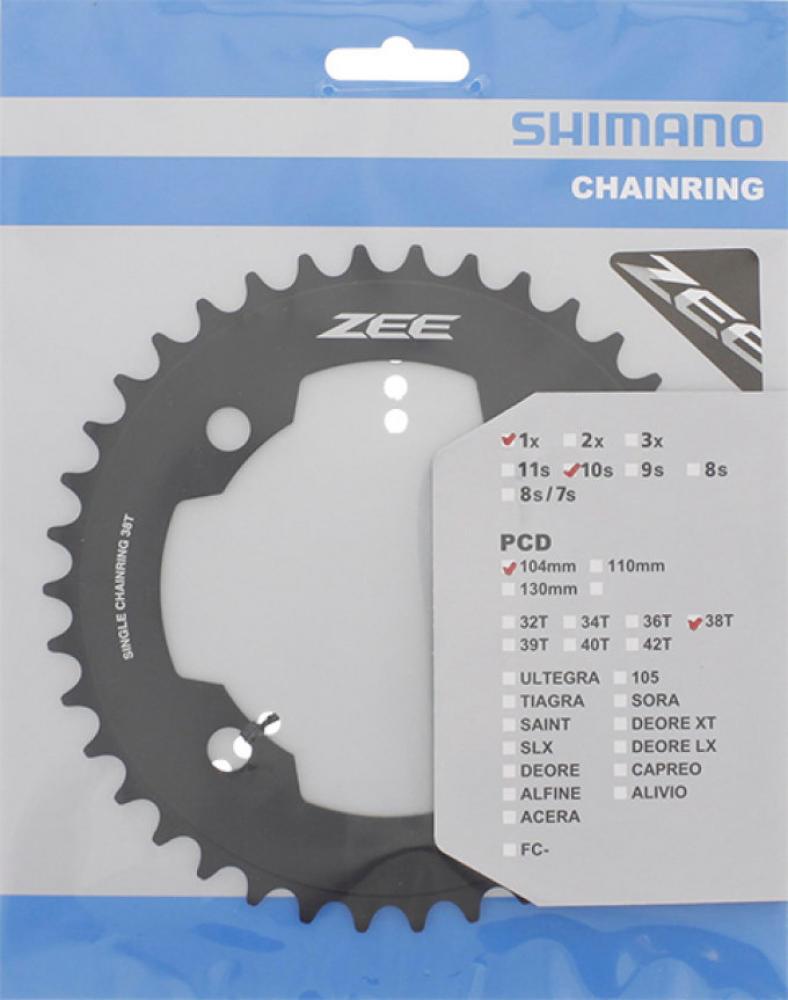 SHIMANO Kettenblatt ZEE FC-M640/FC-M645 38 Zähne - robustes Downhill-Antriebsupgrade