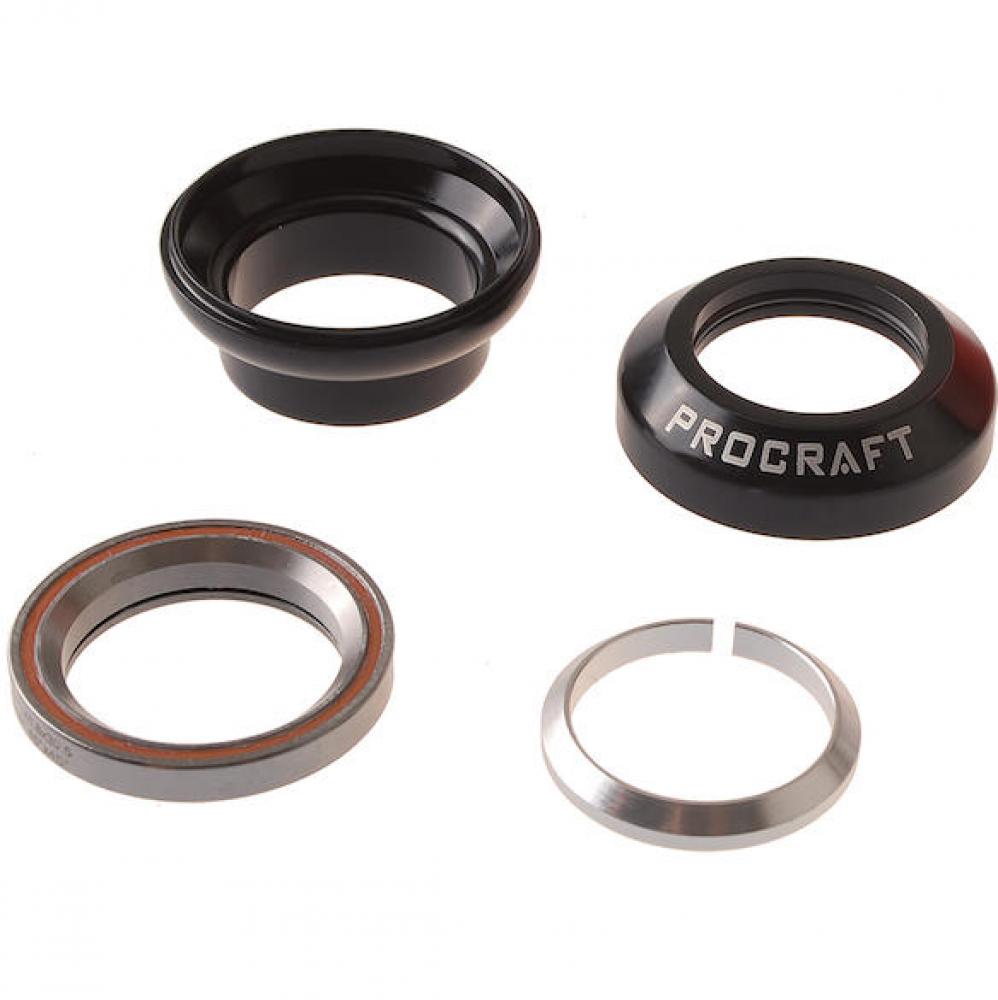 Procraft Steuersatz STO 1 1/8" Schwarz - zuverlässiger Ahead-Steuersatz für klassische Gabelschäfte