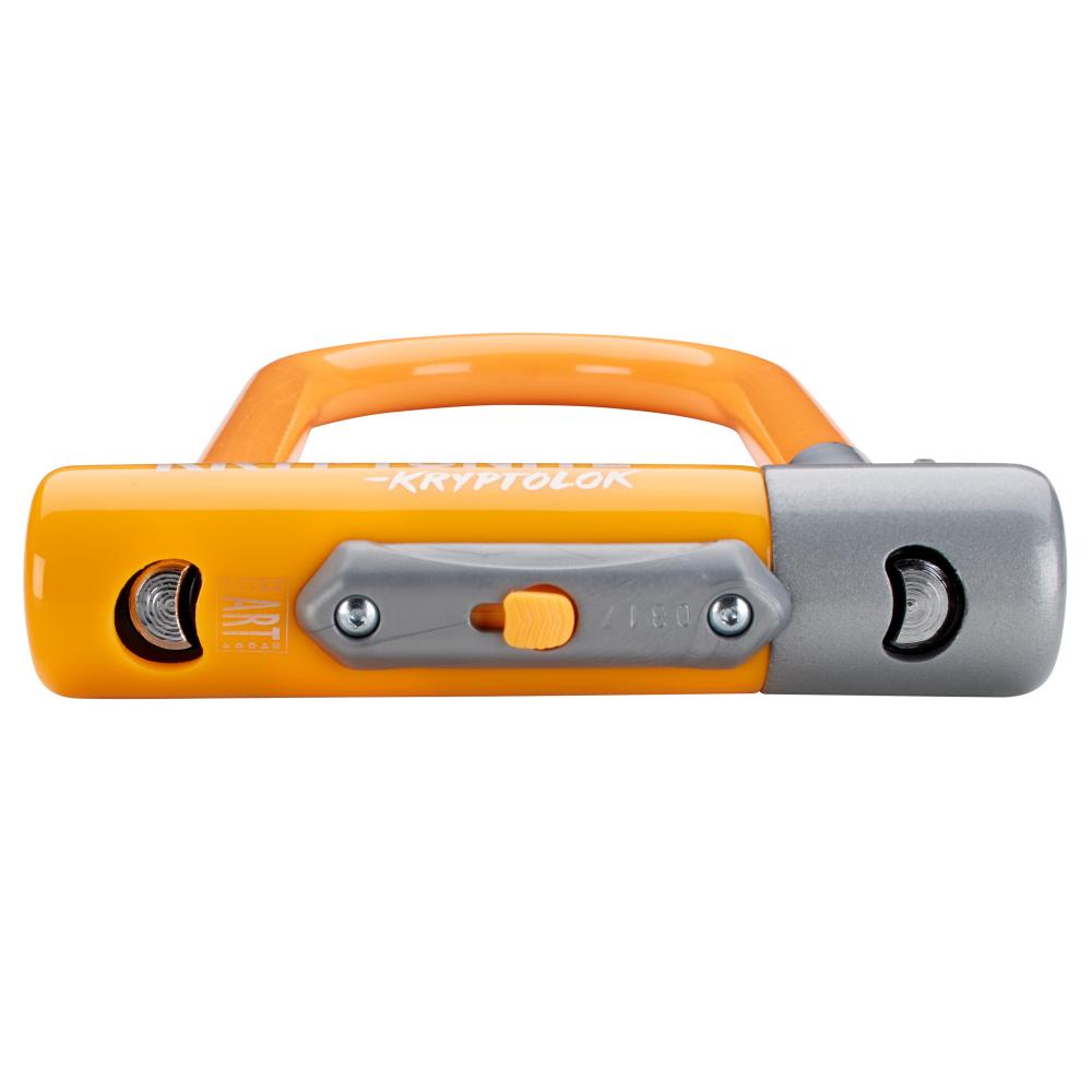Kryptonite KryptoLok Mini-7 Bügelschloss 12,7 Millimeter 17,8 x 8,2 Zentimeter gehärteter Stahl orange inkl. FlexFrame Halterung