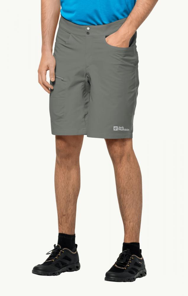 Jack Wolfskin Tourer Shorts M Synthetic Fiber Shorts Gecko Green Grey Größe 52