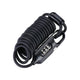 BBB Cycling Schloss CoilSafe 4,8mm x 1800mm schwarz - kompaktes Fahrradspiralkabelschloss