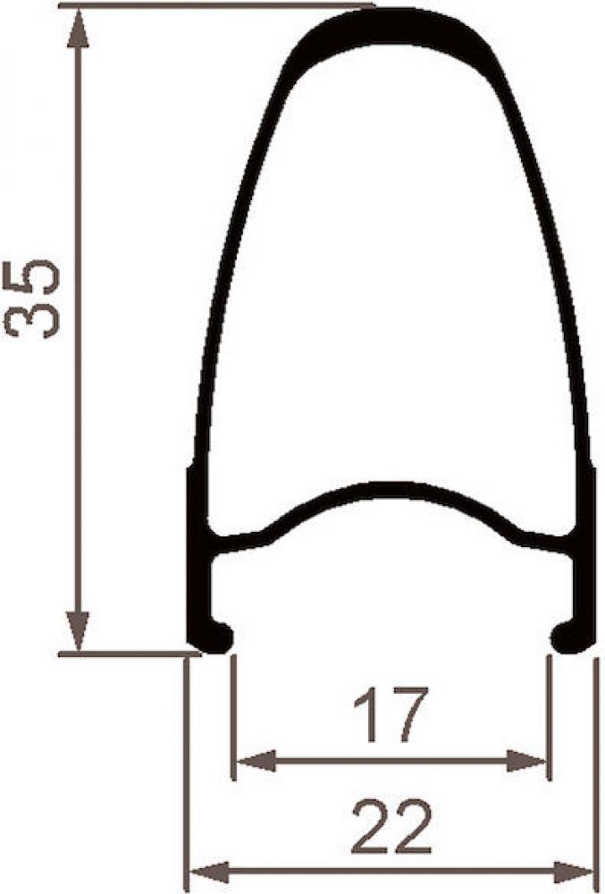 Vision Laufradsatz Trimax 35 KB Clincher 622x19 mm Schwarz - schneller Allround-Laufradsatz