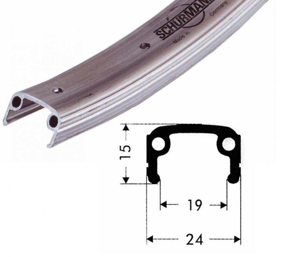Schürmann Felge Alu 18\" silber matt 18\",silber matt,20 Loch,355-19, VL 8,5mm