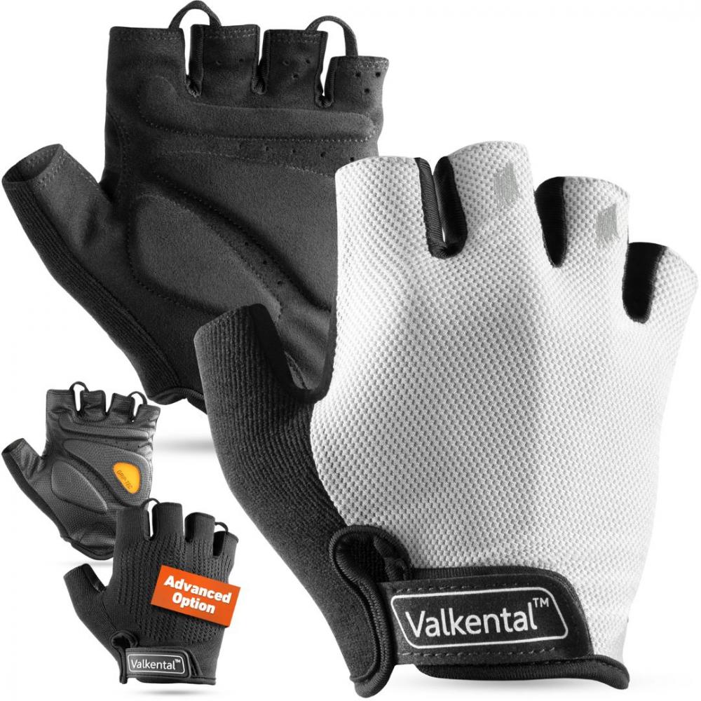 Valkental BikeRider Essential Fahrradhandschuhe Gr. XL, schwarz-weiß, mit Polsterung.