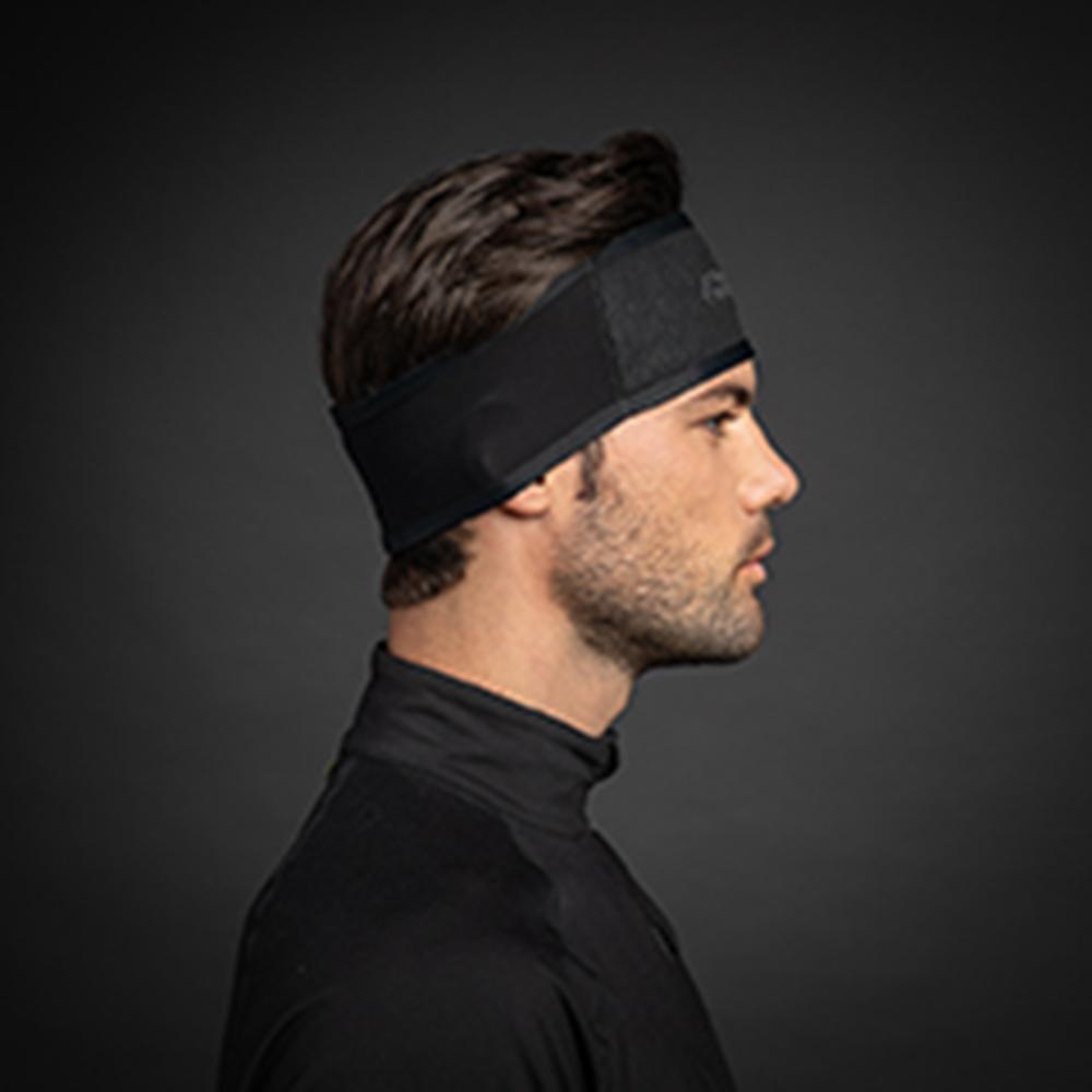 CHIBA Windstopper Stirnband - S/M, schwarz, atmungsaktiv, winddicht, reflektierend