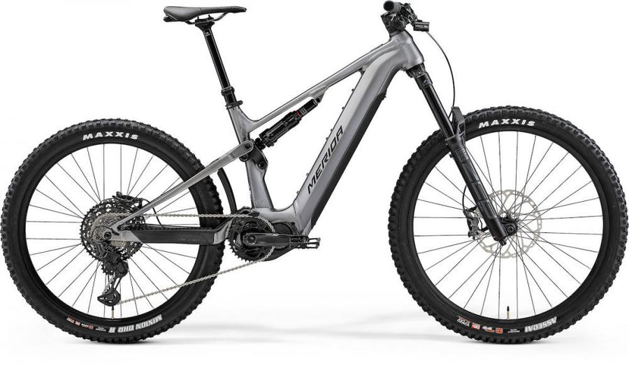 Merida eONE-SIXTY 875 IV1 gunmetal/schwarz XL (47) - leistungsstarkes E-MTB für anspruchsvolle Trails