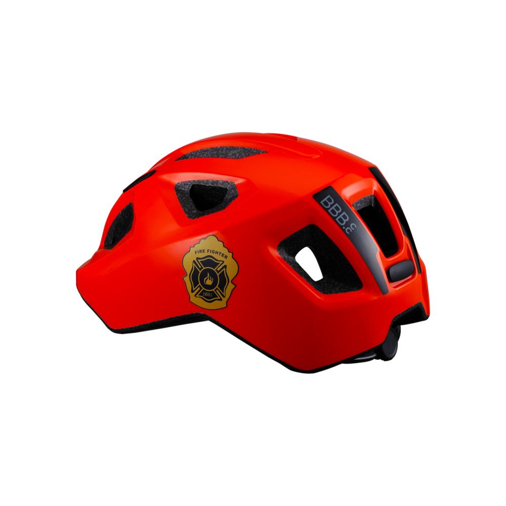 BBB Cycling BBB helm Hero M (52-56cm) M Feuerwehrmann-Design - sicherer Kinder-Fahrradhelm