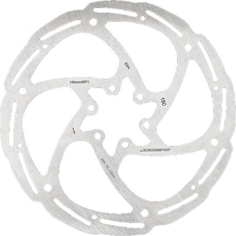 Jagwire Bremsscheibe Basics BR1 6-Loch 180 mm Silber - zuverlässige Bremsleistung