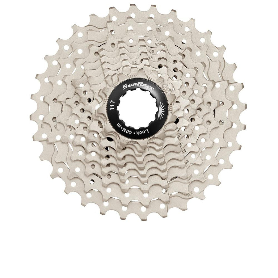 SunRace CSRS1 10-fach Fahrrad Kassette 11-28Z für Rennrad, Shimano/SRAM kompatibel, silber.