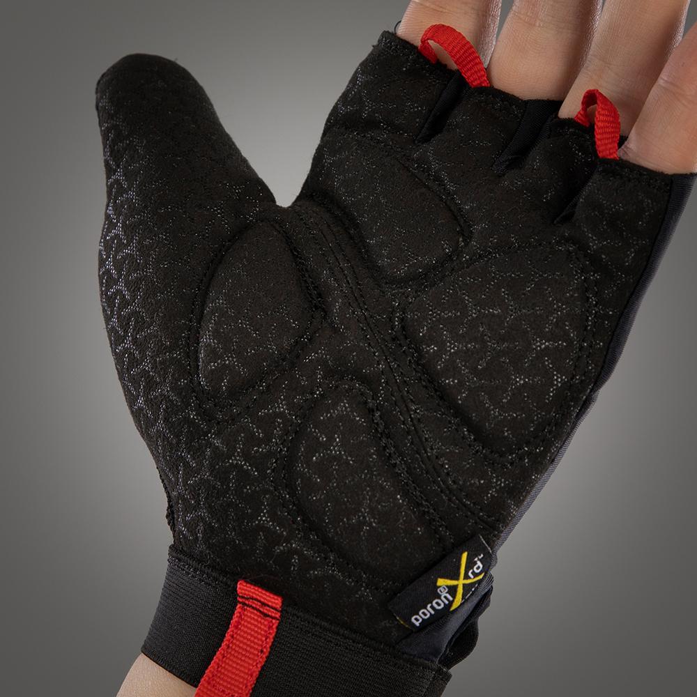 CHIBA Argon II - Radhandschuhe für Rollstuhlfahrende, Gelpolster, atmungsaktiv, schwarz, Gr. M