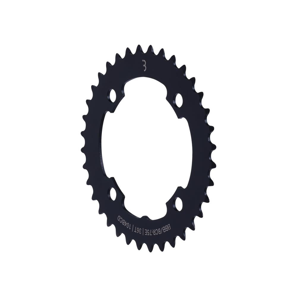 BBB Cycling BBB chainring E-bikeGear steel 36T 104 Schwarz - robustes E-Bike-Kettenblatt für Nabenschaltung