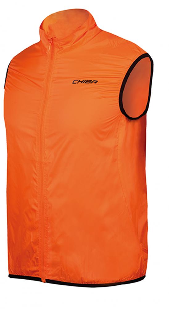 CHIBA Windblocker Weste Safety - neon orange, 3XL, extrem leicht & winddicht