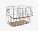 BROOKS Hoxton Basket - eleganter Fahrradkorb 25 Liter aus Aluminium mit Holzgriff - 1150 g leicht, 380x260x260 mm - kompatibel mit KLICKfix-System