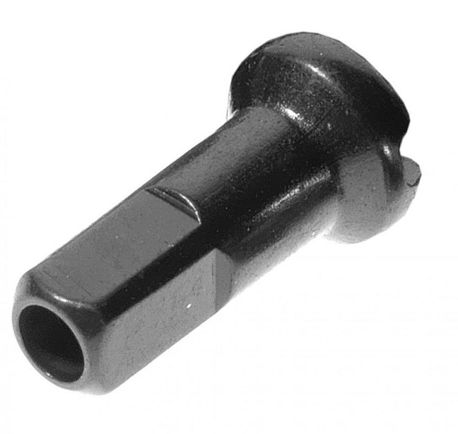 DT Swiss Speichennippel 2.0 Aluminium 12mm schwarz, ideal für ultraleichte Laufrad-Optimierung.