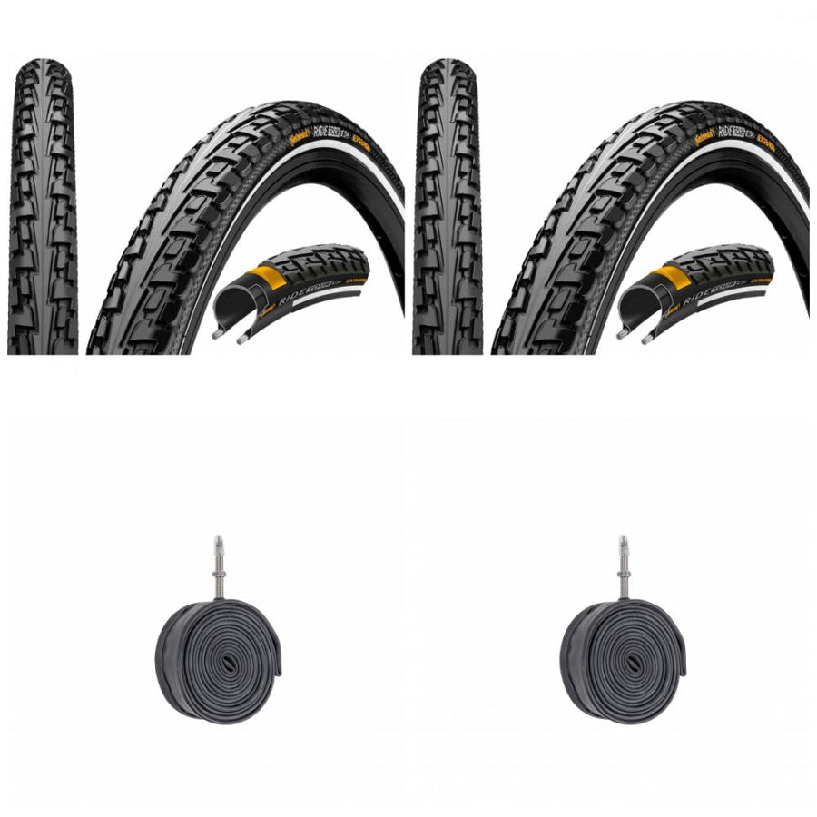 Continental RideTour 28x1.60 Reifen Set mit 2 Schwalbe SV17 28 Zoll Schläuchen 40mm Französisches Ventil.